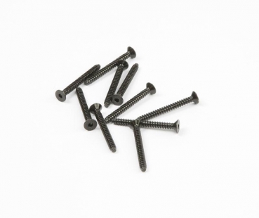 AXA0418 10x M2,6x25mm Hex Socket Tapping Flat Head (black)