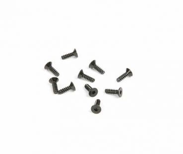AXA465 M3x10mm Hex Socket Tapping Flat Head (Black) (10Stk.)