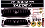 Scaleaufkleber Toyota schwarz-chrom