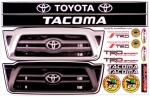 Scaleaufkleber Toyota silber-rauchgrau